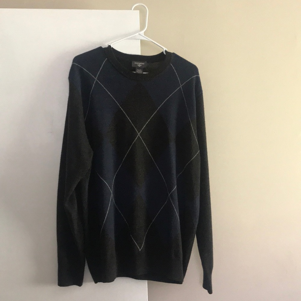 Dockers sweater blue, charcoal, cream XL.